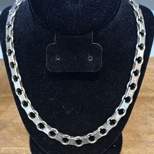 taxco San Miguel sterling silver 925 vintage Joyeria Cerroblonco link necklace